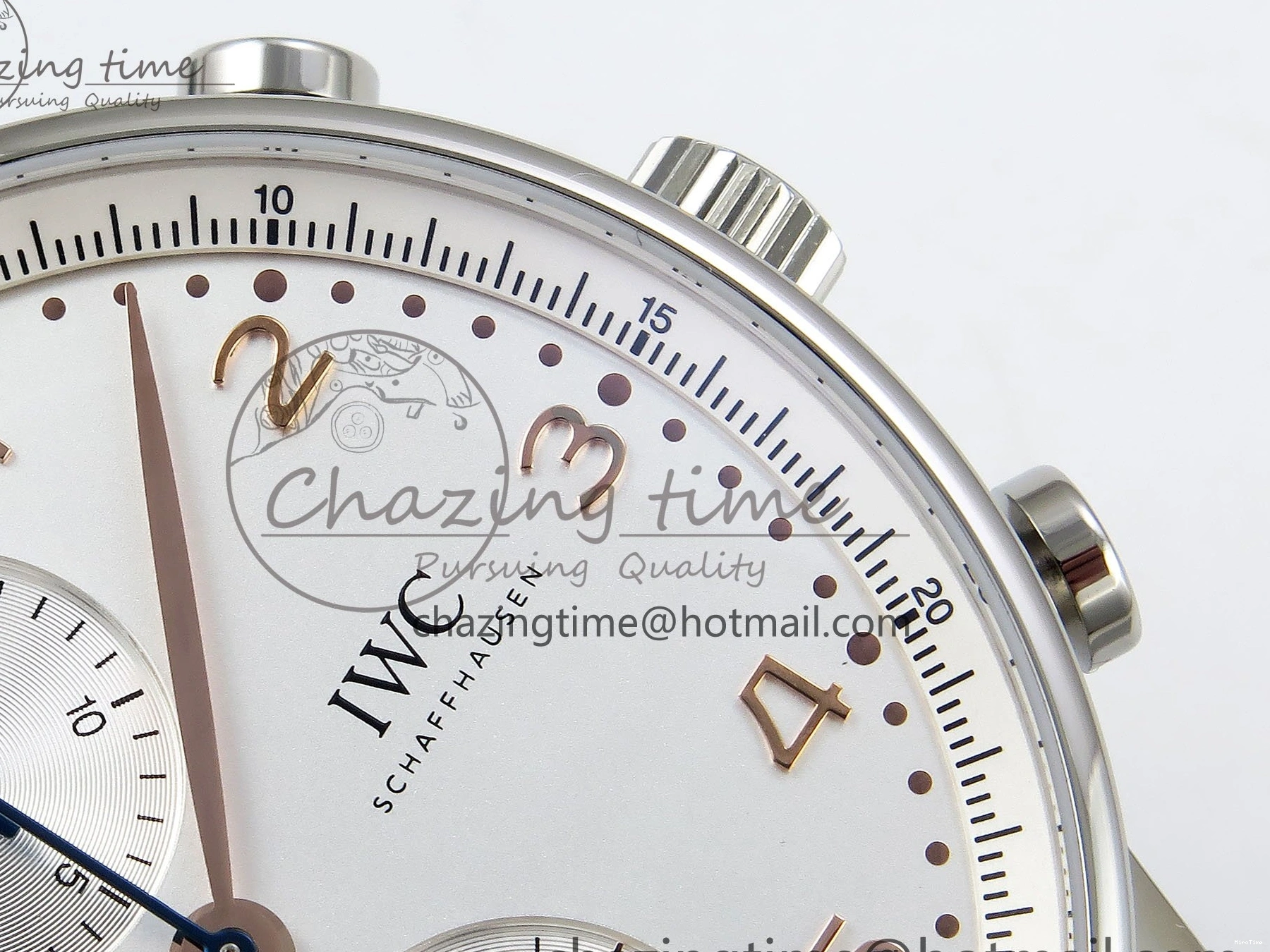 MIROTIME 1228 Portuguese Chrono IW3716 Z+F 1:1 Best Edition White Dial on Gray Rubber Strap A WrinkleFree 7014